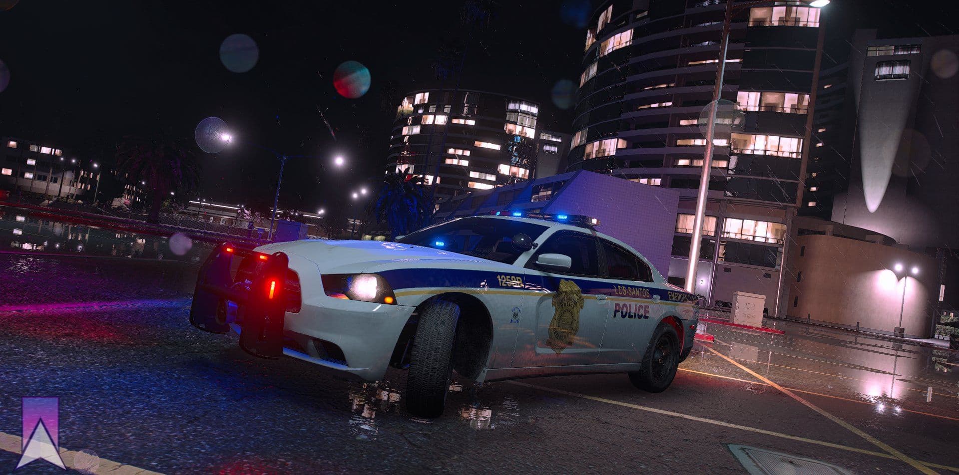 Night Cop Car